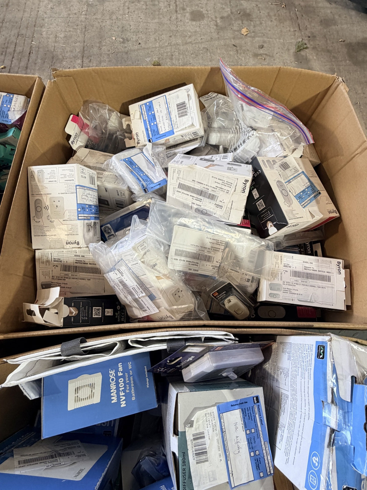 Screwfix & B&Q Customer Returns Box – Mixed Small Electricals & Lighting – actual stock photo 5