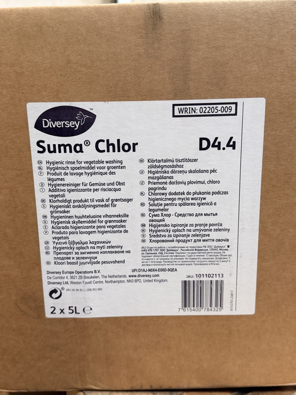 Diversey Suma Chlor D4.4 – actual stock photo 1