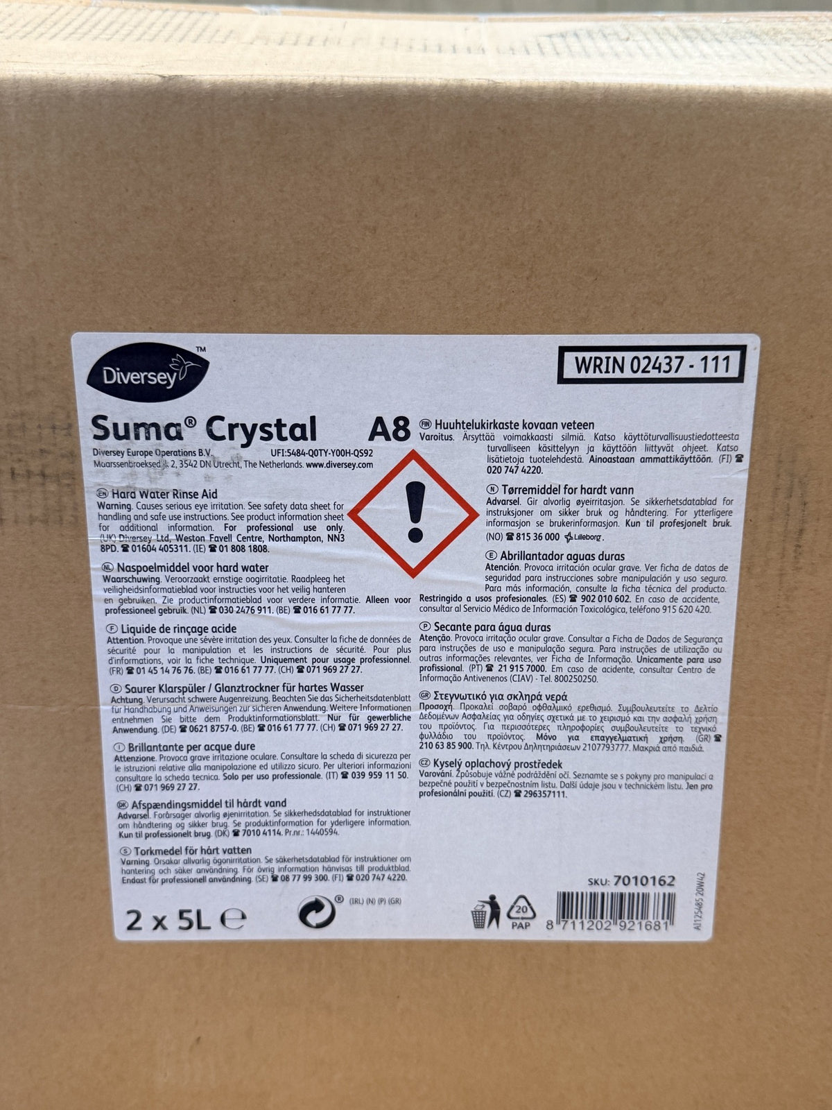 Diversey Suma Crystal A8 – actual stock photo 1
