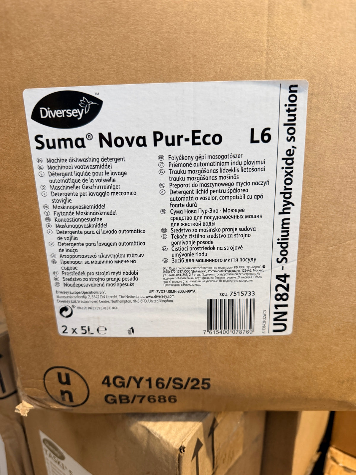 Suma Nova Pur-Eco L6 2 x 5L case label – actual stock