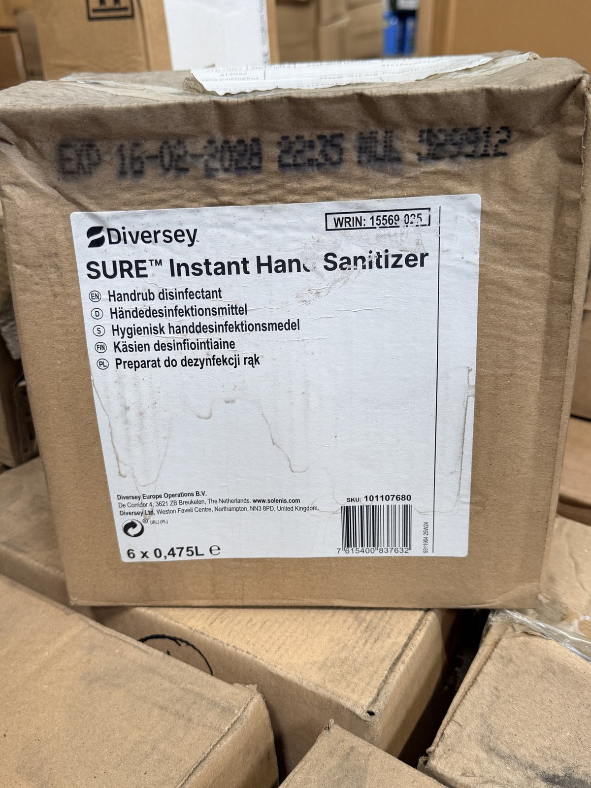 Diversey SURE Instant Hand Sanitizer – actual stock photo 1