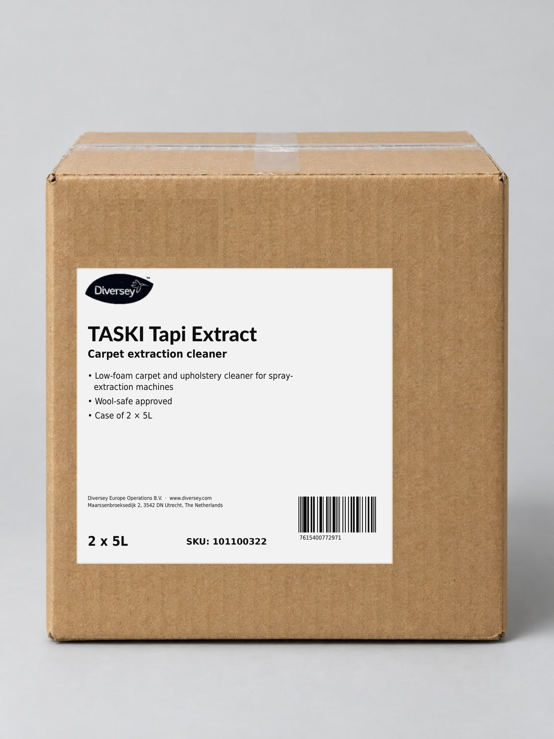 Diversey TASKI Tapi Extract C1b Carpet Extraction Cleaner 2 × 5L – studio image of the case