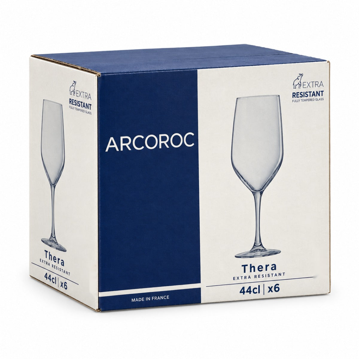 Arcoroc Thera Extra Resistant Wine Glasses 44cl – studio image of the actual stock
