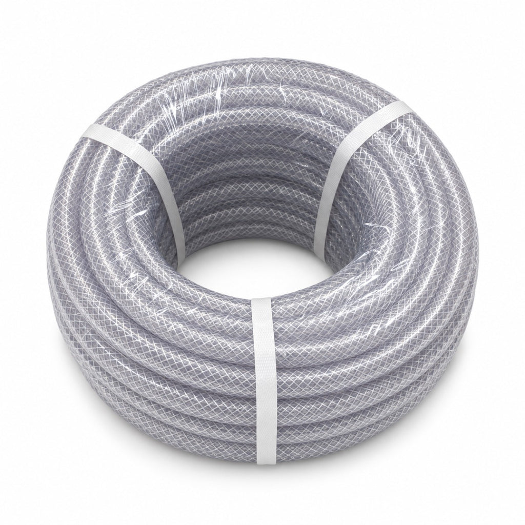 Diversey PVC Reinforced Braided Tube 12mm OD – studio image of the actual stock