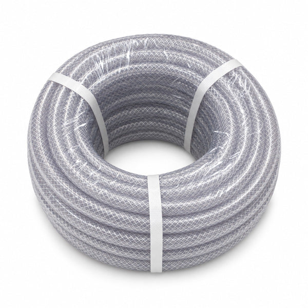 Diversey PVC Reinforced Braided Tube 12mm OD – studio image of the actual stock