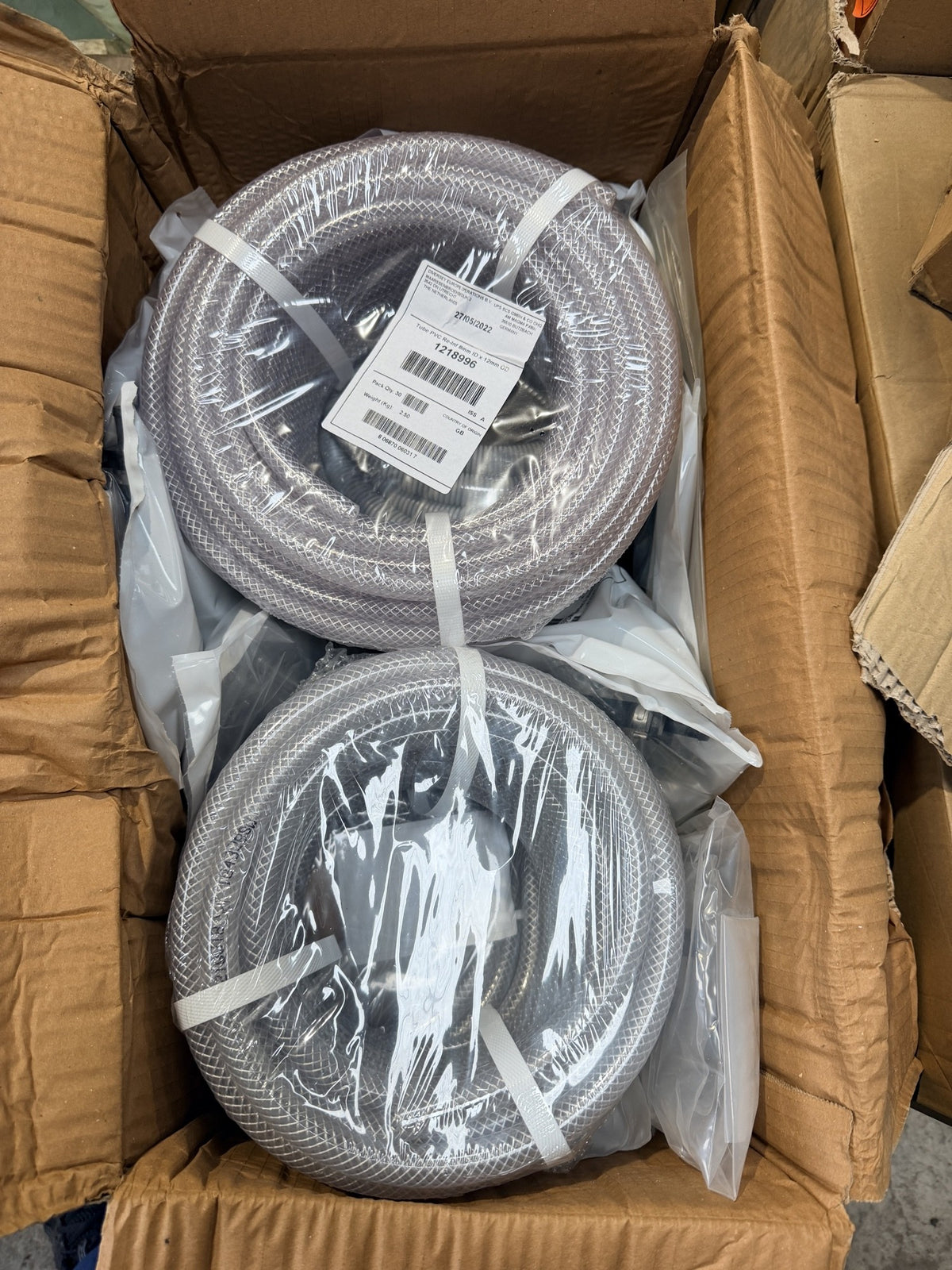 Diversey PVC Reinforced Braided Tube 12mm OD – actual stock photo 1