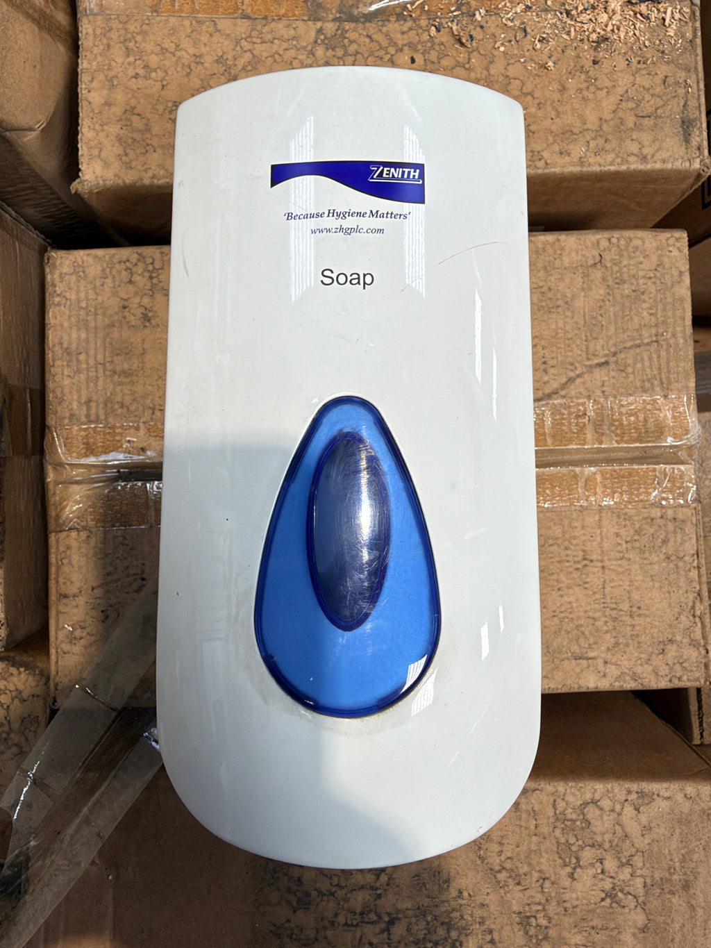 Zenith soap dispenser from the pallet – actual stock, showing used condition