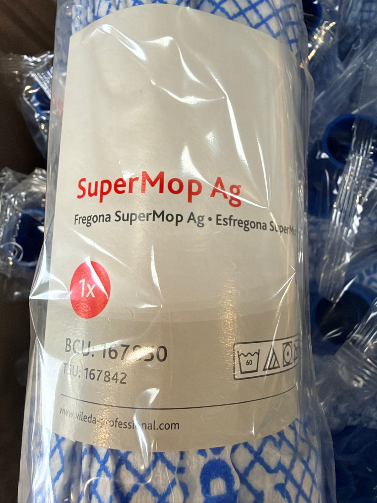 SuperMop Ag label – single pack, 60°C wash