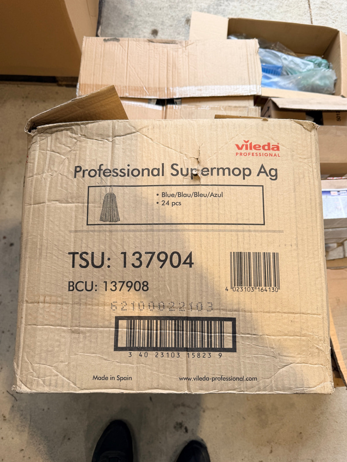 Vileda Professional SuperMop Ag case label – blue, 24 pcs, TSU 137904