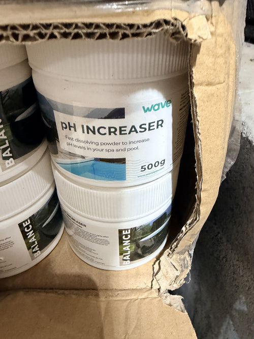 Wave pH Increaser 500g – carton of 24 – actual stock photo 1