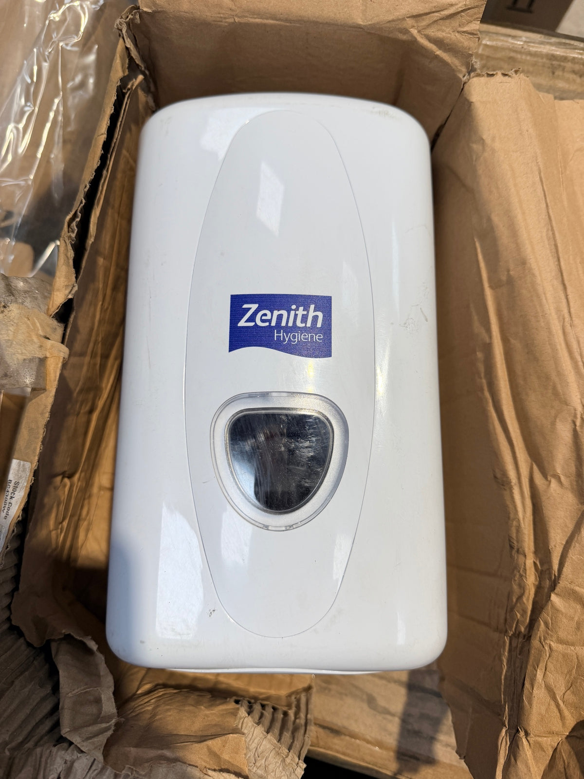 Zenith Hygiene Excel bulk pack toilet tissue dispenser – front with viewing window